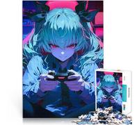 Rompecabezas para Adultos de 1000 Piezas Chica Gamer de Anime Anchovy Juego desafiante Decoración de Pared cumpleaños y Navidad 52x38cm