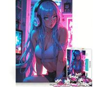Rompecabezas para Adultos de 1000 Piezas Chica Gamer Sexy y Atractiva Juegos Familiares Actividades Divertidas en casa Regalo de cumpleaños obsequios 38x52cm