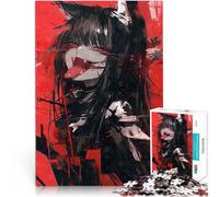 Rompecabezas para Adultos de 1000 Piezas Chica Gato de Anime Vampiro Juguetes de Bricolaje Juego Educativo para cumpleaños y Navidad. 52x38cm