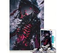 Rompecabezas para Adultos de 1000 Piezas Chica gótica esquelética Juegos relajantes Mejora la Memoria cumpleaños y Navidad 38x26cm