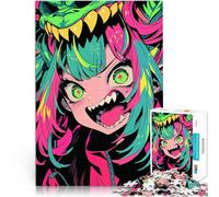 Rompecabezas para Adultos de 1000 Piezas Chica Monstruo de Anime Juguetes de Juego para Regalo Familiar Decoración del hogar 75x50cm