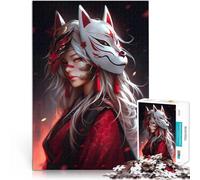 Rompecabezas para Adultos de 1000 Piezas Chica samurái de fantasía Entrena tu Cerebro y Tus Manos Decoración del hogar 38x26cm