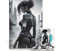 Rompecabezas para Adultos de 1000 Piezas Chica Sexy de Ciudad Cyberpunk Juegos relajantes interacción Entre Padres e Hijos Regalo de cumpleaños Regalos de Viaje 50x75cm
