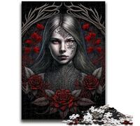 Rompecabezas para Adultos de 1000 Piezas: Chica Vampiro Joven Mayores de 14 años, Juego de Preguntas, Actividades Divertidas en casa, Regalo de cumpleaños, Regalos de Viaje, 50x75cm