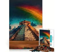 Rompecabezas para Adultos de 1000 Piezas,Chichén Itzá,Arte de Corte Fino,Juego para estimular la Mente,Juego para Momentos de Tranquilidad, (38x52cm)