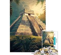 Rompecabezas para Adultos de 1000 Piezas Chichén Itzá Ayuda a ejercitar el Cerebro Regalos para Mujeres Juguetes antiestrés para Mayores de 14 años Juego de Rompecabezas Incluido (38x52cm)