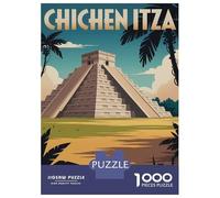 Rompecabezas para Adultos De 1000 Piezas Chichen Itza Travel Rompecabezas Juguetes Antiestrés, Divertidos Y Humorísticos Regalos para Reducir El Estrés 38x26cm/1000pcs