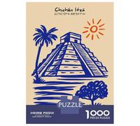 Rompecabezas para Adultos De 1000 Piezas Chichen Itza Yucatan Mexico Travel Rompecabezas Juego De Ingenio Aliviador del Estrés Difícil Y Desafiante 38x26cm/1000pcs