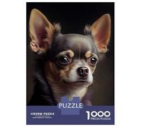Rompecabezas para Adultos De 1000 Piezas Chihuahua Oil Paint Rompecabezas para Adolescentes Juguetes Antiestrés Desafío Difícil Cumpleaños 52x38cm/1000pcs