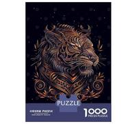 Rompecabezas para Adultos De 1000 Piezas Chinese New Year Tiger Rompecabezas para Adultos Juego De Ingenio Regalos para Mujeres 52x38cm/1000pcs