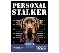Rompecabezas para Adultos De 1000 Piezas Chocolate Labrador Stalker Mugshot Rompecabezas para Adultos Juego De Ingenio Análisis Y Lógica Cumpleaños Y Navidad 52x38cm/1000pcs