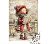 Rompecabezas para Adultos De 1000 Piezas Christmas Caroler in Snow Rompecabezas Juego De Ingenio Regalos para Mujeres Cumpleaños Y Navidad 38x26cm/1000pcs