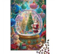 Rompecabezas para Adultos De 1000 Piezas Christmas Snow Globe Decorations Rompecabezas para Adultos Juego De Ingenio Decoración del Hogar Cumpleaños 52x38cm/1000pcs