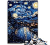 Rompecabezas para Adultos de 1000 Piezas: Cielo Nocturno, Campo, Juego desafiante para Jugar en Familia con Piezas aleatorias Totalmente entrelazadas de 26x38cm