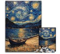 Rompecabezas para Adultos de 1000 Piezas, Cielo Nocturno, Van Gogh, cartón, cumpleaños, festividades, Ideal para Navidad, 26x38cm