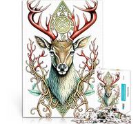 Rompecabezas para Adultos de 1000 Piezas Ciervo Juguetes adictivos Que desafían la Inteligencia Cerebral Mejorar el Amor Entre Parejas 38x26cm