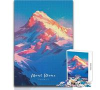 Rompecabezas para Adultos de 1000 Piezas, Cima del Mont Blanc, Juegos relajantes, Vacaciones en casa, Pasatiempos, Regalos para el Amigo Secreto, tamaño 38x52cm