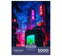 Rompecabezas para Adultos De 1000 Piezas City Neon Rompecabezas para Adultos Juguetes Antiestrés Aliviador del Estrés Regalos De Cumpleaños Y Únicos 38x26cm/1000pcs