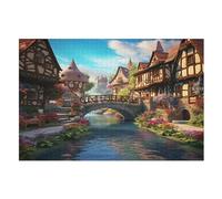 Rompecabezas para adultos de 1000 piezas Cityscape Architecture - Puzzle para niños - Juguetes familiares, juego familiar divertido (75×50cm)