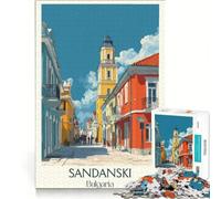 Rompecabezas para Adultos de 1000 Piezas: Ciudad Balneario de Sandanski Juego Interactivo para Padres e Hijos cumpleaños y Navidad 38x52cm