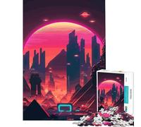 Rompecabezas para Adultos de 1000 Piezas Ciudad Cyberpunk Juego Educativo Juguete Intelectual Regalo de Amigo Invisible antiestrés (tamaño 38x26cm)