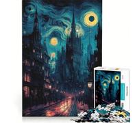 Rompecabezas para Adultos de 1000 Piezas: Ciudad de Las Estrellas Tormentosas, Juegos Divertidos, Carrera de Velocidad, Colección de Artistas, Bellas Artes 38x52cm