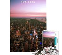 Rompecabezas para Adultos de 1000 Piezas Ciudad de Nueva York Rompecabezas para Adultos Juego Familiar Una Obra de Arte Gran Regalo para los Amantes de los Juegos (Tamaño 38x26cm)