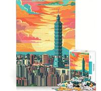 Rompecabezas para Adultos de 1000 Piezas Ciudad de Taipéi Taiwán Juego Educativo para la diversión Familiar Oferta Toda la Familia 50x75cm