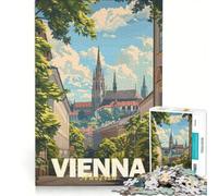 Rompecabezas para Adultos de 1000 Piezas Ciudad de Viena Minimalista Juego Educativo Reto para completar Regalo de Juego desafiante 50x75cm