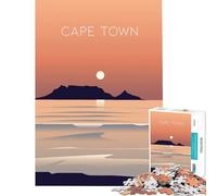 Rompecabezas para Adultos de 1000 Piezas Ciudad del Cabo Sudáfrica Juguete Intelectual Juegos relajantes Carrera de Velocidad Manual Excelentes Regalos para los Amantes de los Juegos tamaño 38x26cm