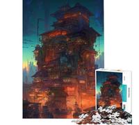 Rompecabezas para Adultos de 1000 Piezas Ciudad del mañana Actividades Divertidas para Disfrutar en casa Durante Las Vacaciones Juegos Divertidos para niños y jóvenes a Partir de 14 años (50x75cm)