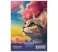Rompecabezas para Adultos De 1000 Piezas Close Up Cat Rompecabezas para Adultos Juego Familiar Divertido Y Humorístico Cumpleaños Y Navidad 52x38cm/1000pcs