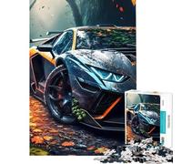 Rompecabezas para Adultos de 1000 Piezas Coche en Agosto Un Reto para completar Decoración de Pared Juego Familiar Apto para Mayores de 14 años (38x26cm)