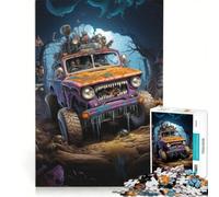 Rompecabezas para Adultos de 1000 Piezas: Coche Monstruo distópico V, Juego Educativo, Carrera de Velocidad Manual, Regalo de cumpleaños, Regalos 50x75cm