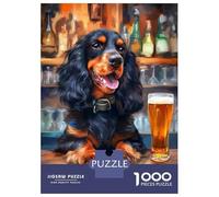 Rompecabezas para Adultos De 1000 Piezas Cocker Spaniel Dog Beer Rompecabezas para Adultos Juegos Relajantes Desafío Difícil Regalo De Cumpleaños, Regalos, 70x50cm/1000pcs