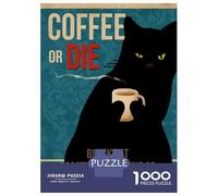 Rompecabezas para Adultos De 1000 Piezas Coffee Or Die Rompecabezas para Adultos Juegos Relajantes Decoración Cumpleaños 38x26cm/1000pcs
