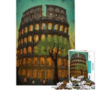 Rompecabezas para Adultos de 1000 Piezas Coliseo de Roma diseño Abstracto Juego práctico Una Obra de Arte cumpleaños y Navidad (tamaño 50x75cm)