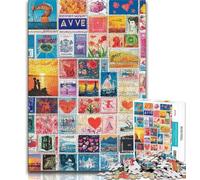 Rompecabezas para Adultos de 1000 Piezas, Collage de Amor, Ayuda a ejercitar el Cerebro, Juguetes adictivos para Cultivar la Paciencia, Regalo para cumpleaños, 75x50cm