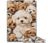 Rompecabezas para Adultos de 1000 Piezas, Collage de Perros Shih Tzu para Mayores de 14 años, Juegos Divertidos, Actividades Divertidas en casa, Regalos de cumpleaños, Regalos de Viaje, 38x26cm
