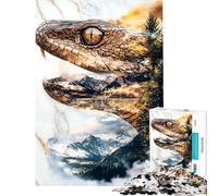 Rompecabezas para Adultos de 1000 Piezas Colmillos de lo Salvaje Rompecabezas Familiar Una Obra de Arte Un Gran Regalo para los Amantes de los Juegos (tamaño 38x52cm)