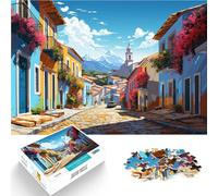 Rompecabezas para adultos de 1000 piezas Color Paraty, Brasil para diversión familiar, 19.7 x 29.5 pulgadas, una obra de arte para adolescentes de 14 años en adelante