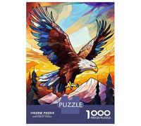 Rompecabezas para Adultos De 1000 Piezas Colorful American Eagle Rompecabezas para Adultos Juguetes Antiestrés Aliviador del Estrés Regalos De Cumpleaños Y Únicos 52x38cm/1000pcs