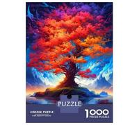 Rompecabezas para Adultos De 1000 Piezas Colorful Big Tree at Lake Rompecabezas Juego De Ingenio Regalos para Mujeres Cumpleaños Y Navidad 38x26cm/1000pcs