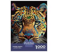 Rompecabezas para Adultos De 1000 Piezas Colorful Cheetah Animals Rompecabezas para Adolescentes Juguetes Antiestrés Desafío Difícil Cumpleaños 70x50cm/1000pcs