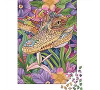 Rompecabezas para Adultos De 1000 Piezas Colorful Crocodile Art Print-1 Rompecabezas para Adultos Juegos Relajantes Pero Divertidos Y Humorísticos para Cumpleaños, Navidad 70x50cm/1000pcs