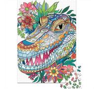 Rompecabezas para Adultos De 1000 Piezas Colorful Dinosaur Coloring Book Rompecabezas para Adultos Juegos Relajantes Mejora La Memoria para Cumpleaños, Navidad 52x38cm/1000pcs