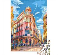 Rompecabezas para Adultos De 1000 Piezas Colorful European Street Scene-9 Rompecabezas para Adultos Juguete Decoración De Pared Difícil Regalos para Amigos Y Familiares 38x26cm/1000pcs