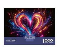 Rompecabezas para Adultos De 1000 Piezas Colorful Heart Artwork Rompecabezas para Adultos Juego De Ingenio para La Diversión Familiar Actividades Divertidas En Casa, 70x50cm/1000pcs