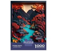 Rompecabezas para Adultos De 1000 Piezas Colorful Paper Art Landscape Rompecabezas para Adolescentes Juegos Relajantes Pero Divertidos Y Humorísticos Desafiantes De Completar 70x50cm/1000pcs