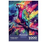 Rompecabezas para Adultos De 1000 Piezas Colorful Parrot Painting Rompecabezas para Adultos Juego Práctico Corte De Precisión 38x26cm/1000pcs